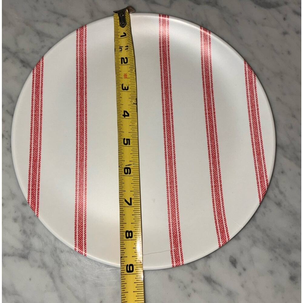 Hearth & Hand Magnolia Melamine Dinner & Salad Plates Set 4 Blue 4 Red White - Picture 7 of 9